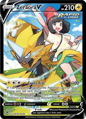 Zeraora V card from SWSH12: Silver Tempest Trainer Gallery