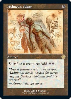 Ashnod's Altar (Schematic) card from The Brothers' War: Retro Frame Artifacts