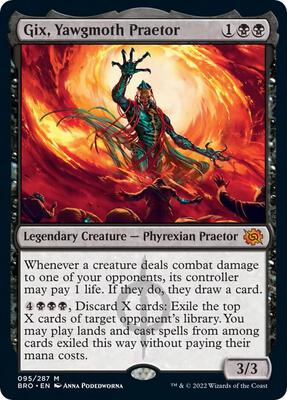 Gix, Yawgmoth Praetor card from The Brothers' War