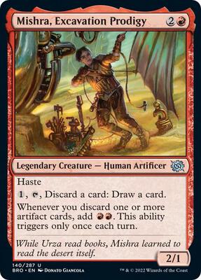 Mishra, Excavation Prodigy card from The Brothers' War