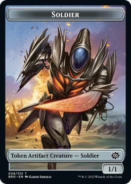 Soldier Token (008) card from The Brothers' War