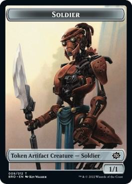 Soldier Token (009) card from The Brothers' War