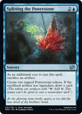 Splitting the Powerstone card from The Brothers' War