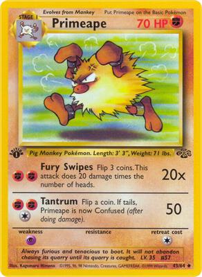 Primeape card from Jungle