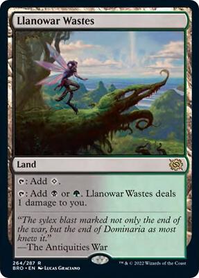 Llanowar Wastes card from The Brothers' War