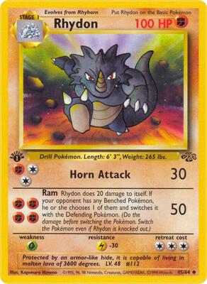 Rhydon card from Jungle