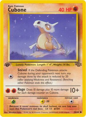 Cubone card from Jungle