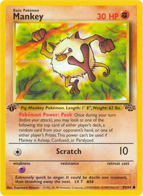 Mankey card from Jungle