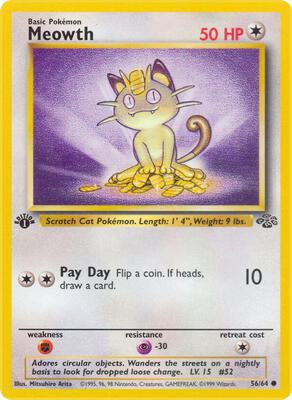 Meowth card from Jungle