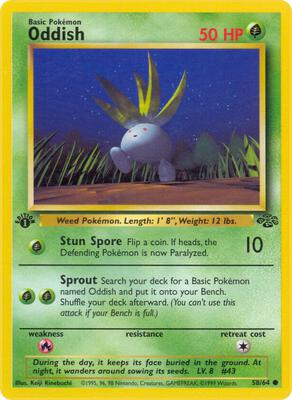 Oddish card from Jungle