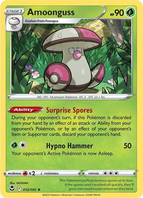 Amoonguss card from SWSH12: Silver Tempest