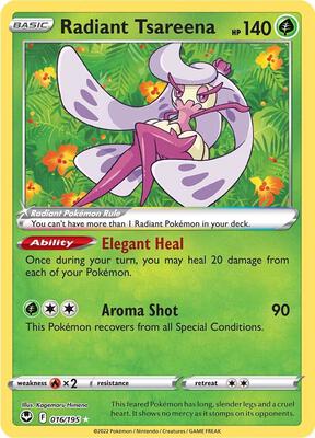 Radiant Tsareena card from SWSH12: Silver Tempest