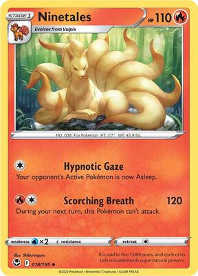 Ninetales card from SWSH12: Silver Tempest