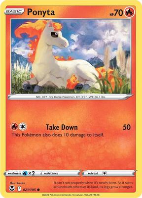 Ponyta card from SWSH12: Silver Tempest
