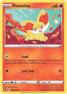 Fennekin card from SWSH12: Silver Tempest