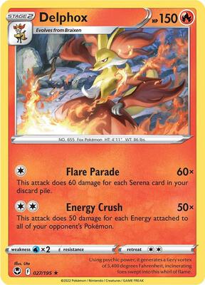 Delphox card from SWSH12: Silver Tempest