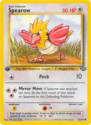 Spearow card from Jungle
