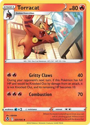 Torracat card from SWSH12: Silver Tempest