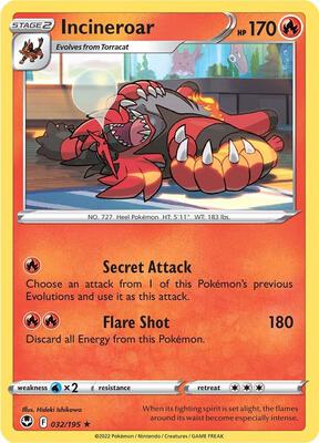 Incineroar card from SWSH12: Silver Tempest
