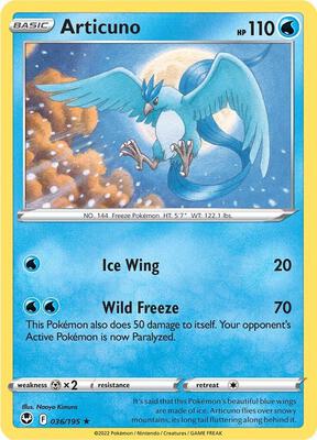 Articuno card from SWSH12: Silver Tempest