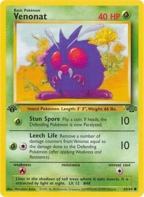 Venonat card from Jungle