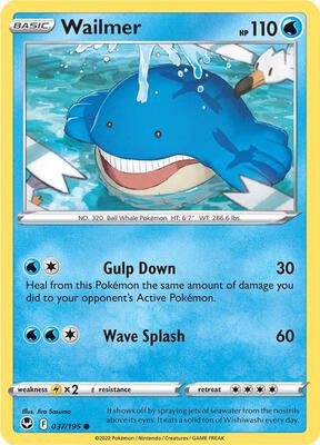 Wailmer card from SWSH12: Silver Tempest