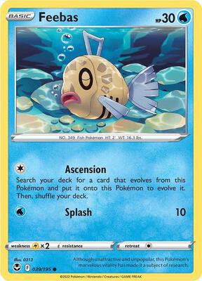 Feebas card from SWSH12: Silver Tempest