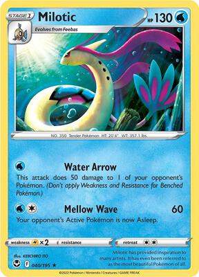 Milotic card from SWSH12: Silver Tempest