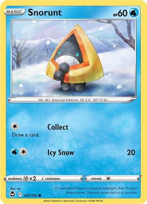 Snorunt card from SWSH12: Silver Tempest