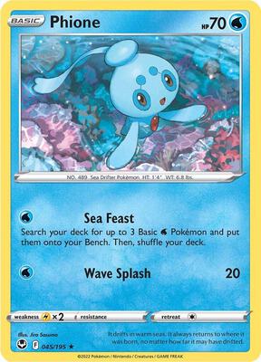Phione card from SWSH12: Silver Tempest