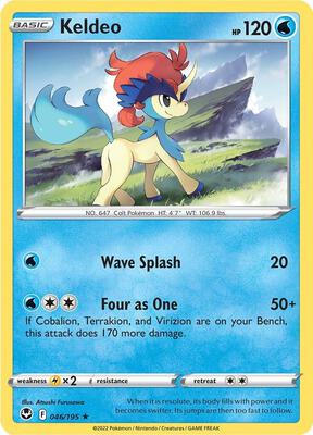 Keldeo card from SWSH12: Silver Tempest