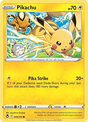 Pikachu card from SWSH12: Silver Tempest