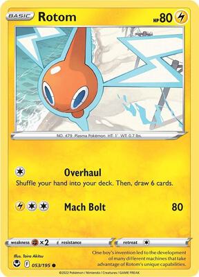 Rotom card from SWSH12: Silver Tempest