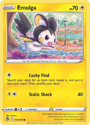 Emolga card from SWSH12: Silver Tempest