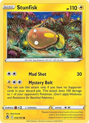 Stunfisk card from SWSH12: Silver Tempest