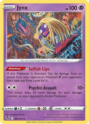 Jynx card from SWSH12: Silver Tempest