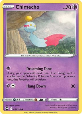 Chimecho card from SWSH12: Silver Tempest