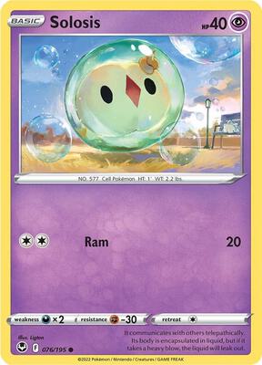 Solosis card from SWSH12: Silver Tempest