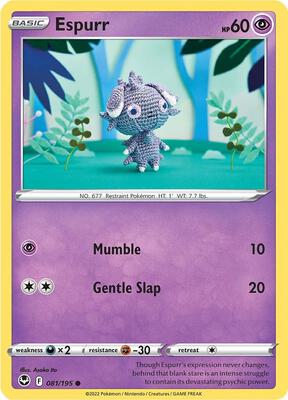 Espurr card from SWSH12: Silver Tempest