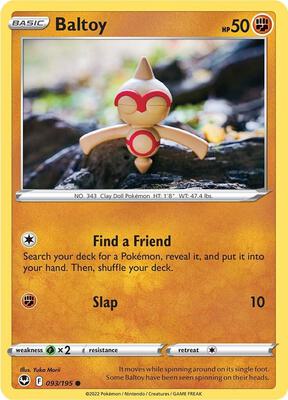 Baltoy card from SWSH12: Silver Tempest