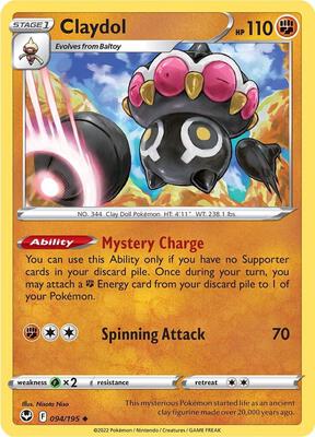 Claydol card from SWSH12: Silver Tempest