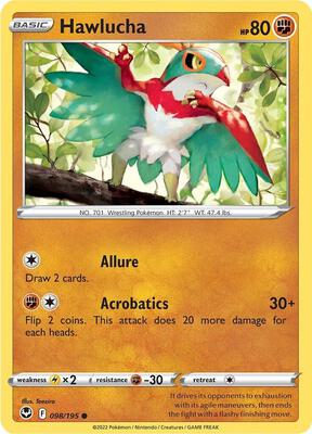 Hawlucha card from SWSH12: Silver Tempest