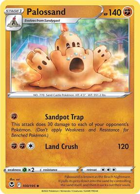 Palossand card from SWSH12: Silver Tempest