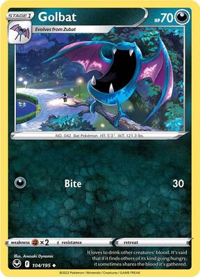 Golbat card from SWSH12: Silver Tempest