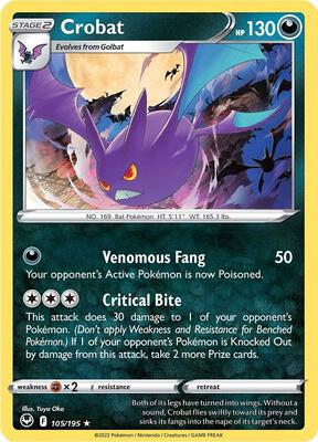 Crobat card from SWSH12: Silver Tempest