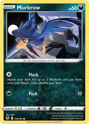 Murkrow card from SWSH12: Silver Tempest