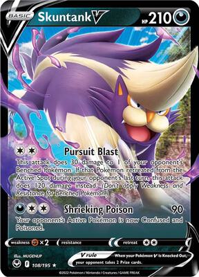 Skuntank V card from SWSH12: Silver Tempest