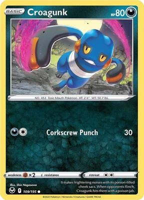 Croagunk card from SWSH12: Silver Tempest