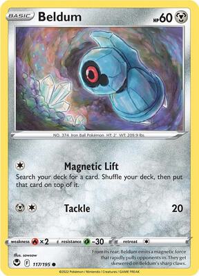 Beldum card from SWSH12: Silver Tempest