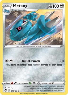 Metang card from SWSH12: Silver Tempest